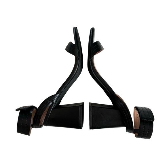 Linea Paolo Women’s Emmie Heeled Sandals Black Ankle Strap Block Heels Size 7 - Picture 7 of 9